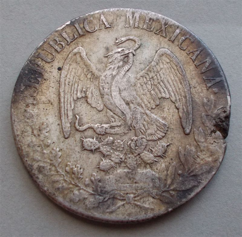 1834/3-Do-Durango-8-Reales-With-Serious-Planchet-Edge-Flaw